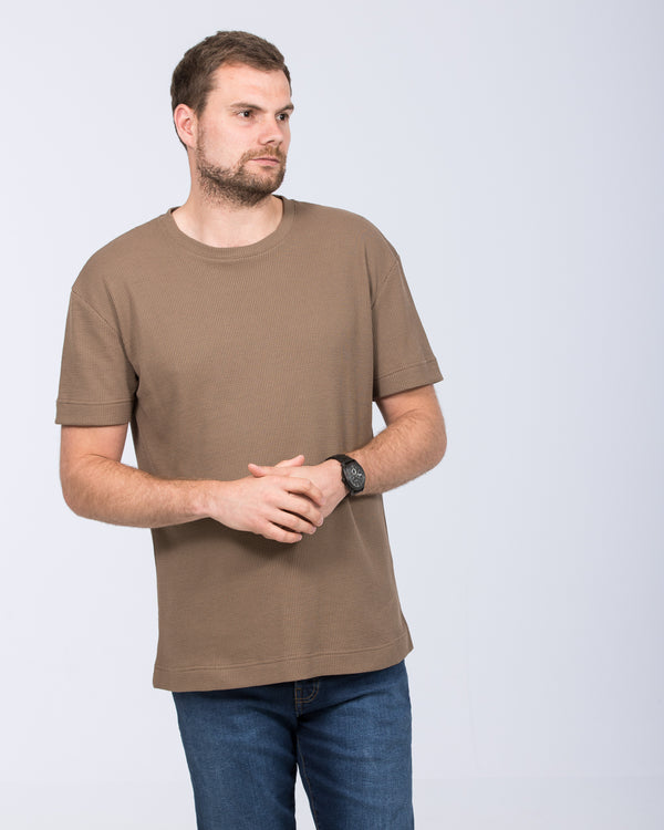 2t Tall Waffle Oversized T-Shirt (khaki)