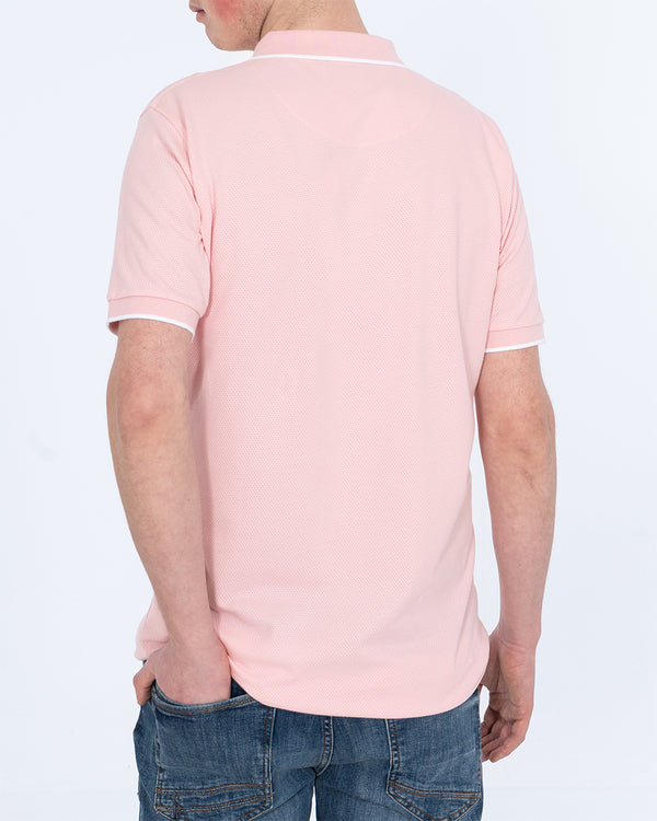 2t Slim Fit Tall Tipped Polo Shirt (pink)