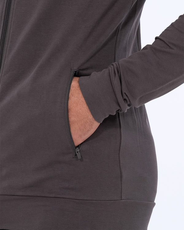 2t Tall Zip Up Top (dark grey)