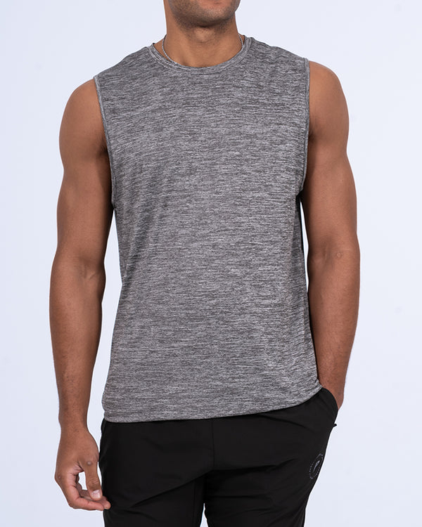 Parell Evolve Tall Sleeveless Spacedye Training Top (grey)