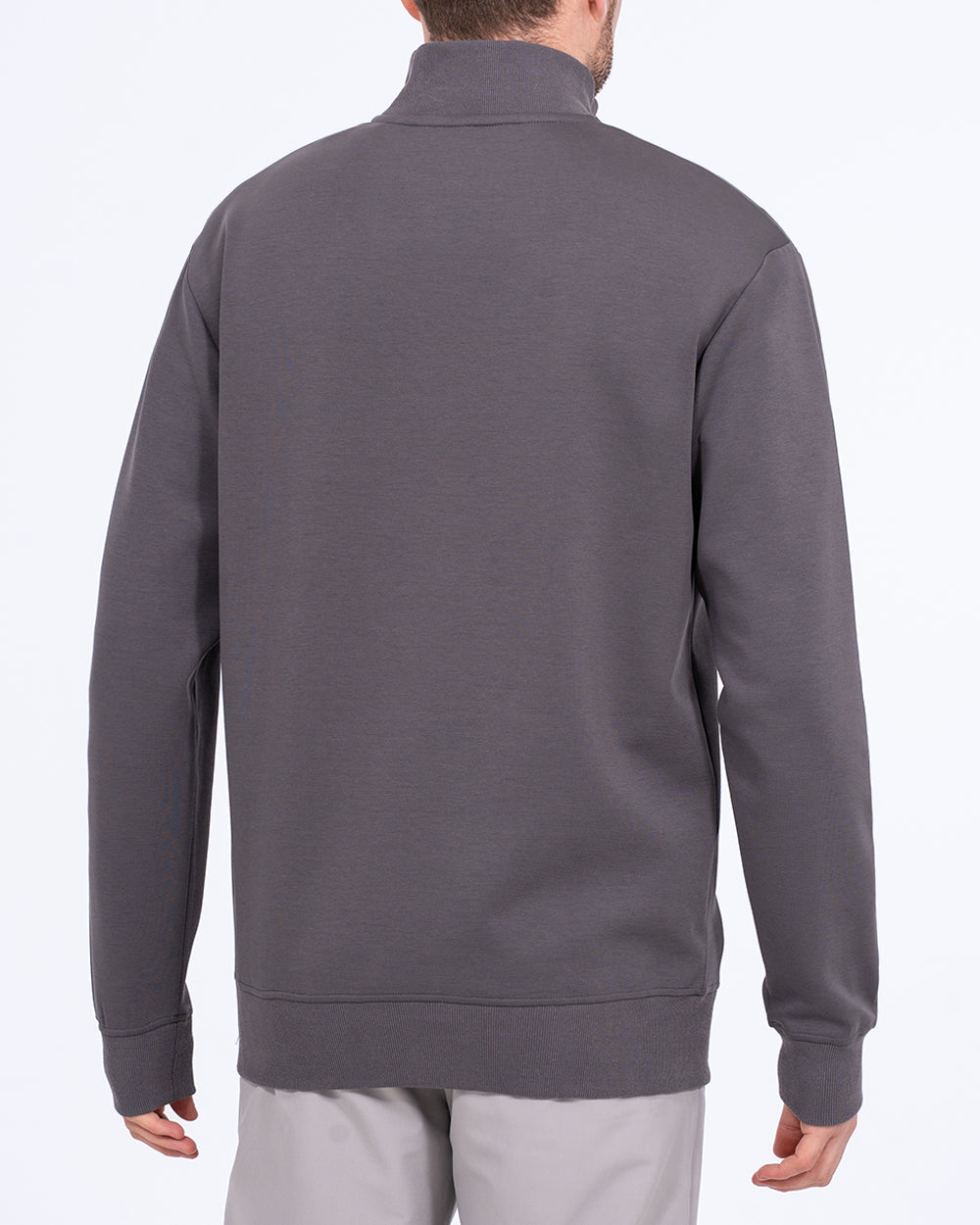 Parell Active Tall Mens Lightweight Quarter Zip Golf Top (grey