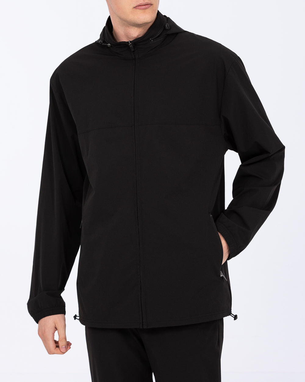 2t Tall Mens Track Lightweight Jacket (black) | Tall Mens Clothing