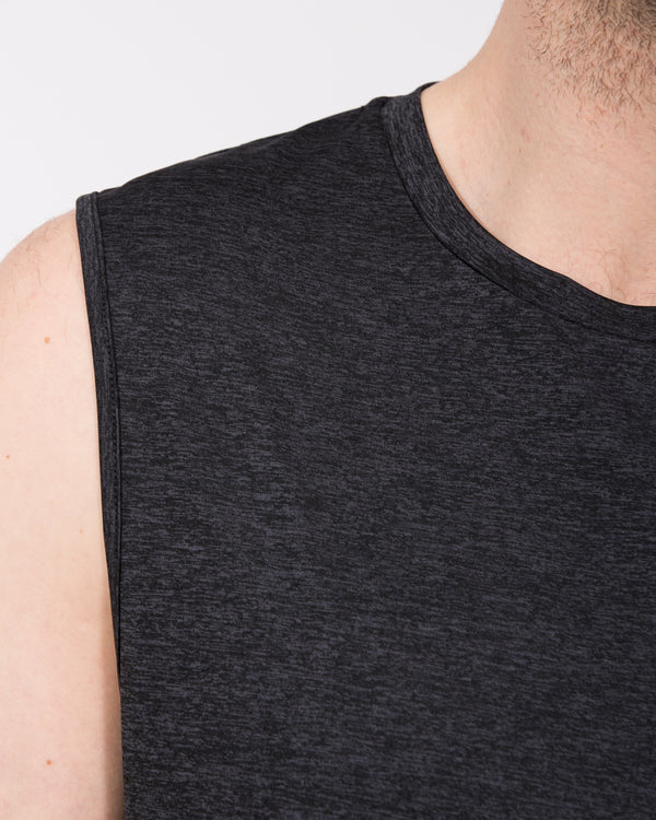 Parell Evolve Tall Sleeveless Spacedye Training Top (black)