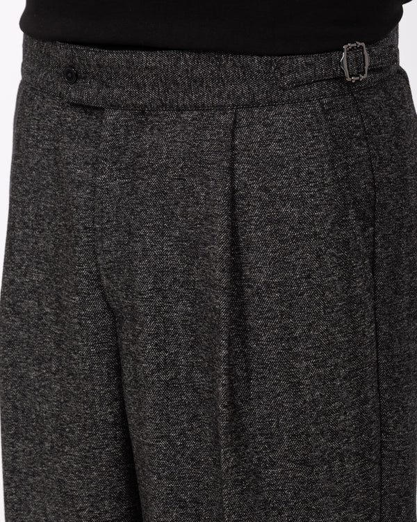 2t Skene Tall Wide Leg Pleated Trouser (grey herringbone)