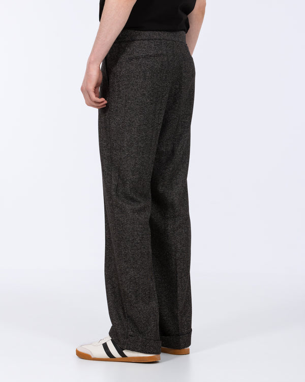 2t Skene Tall Wide Leg Pleated Trouser (grey herringbone)