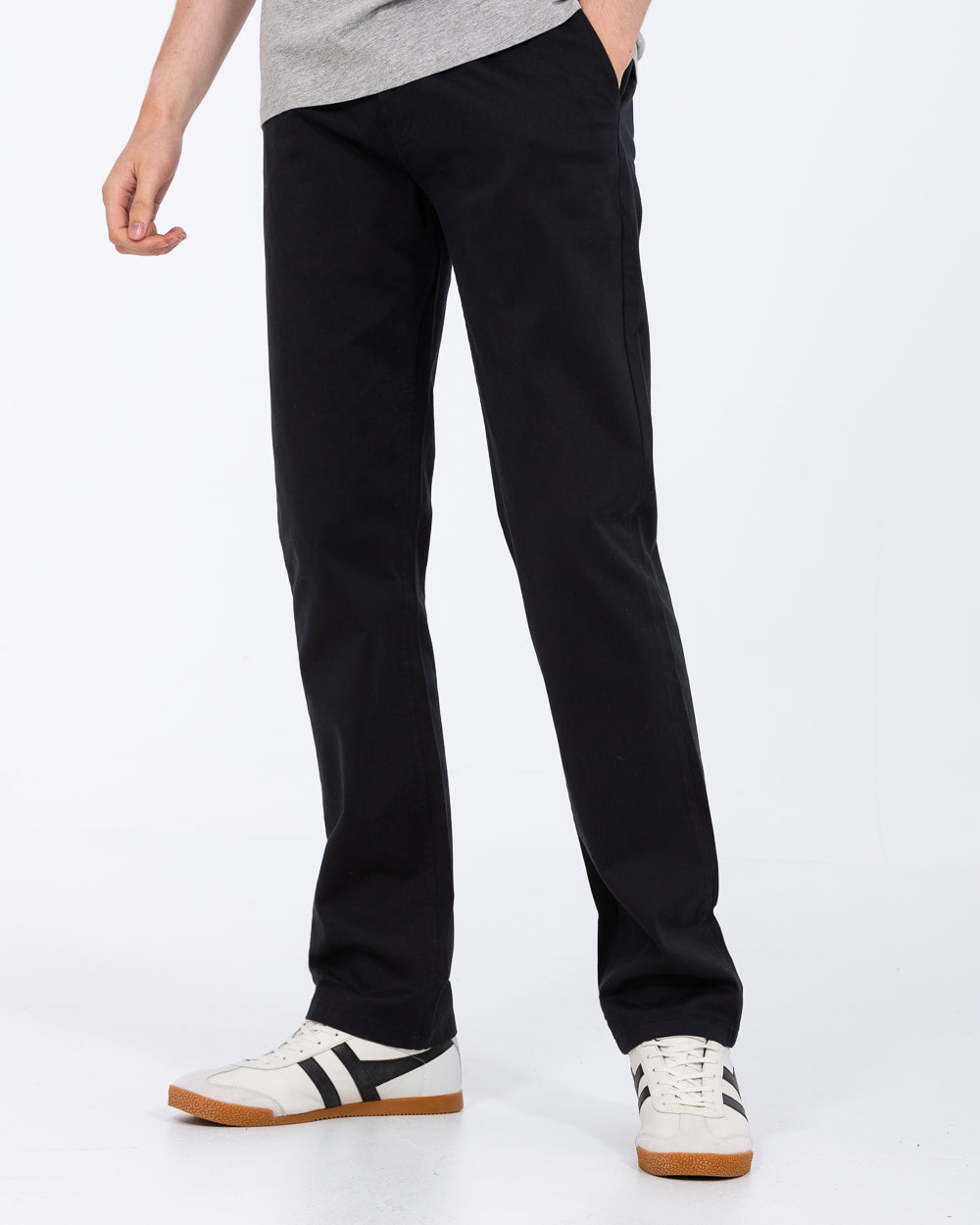 2t Myles Tall Mens Extra Long Regular Fit Chinos (black) | Tall