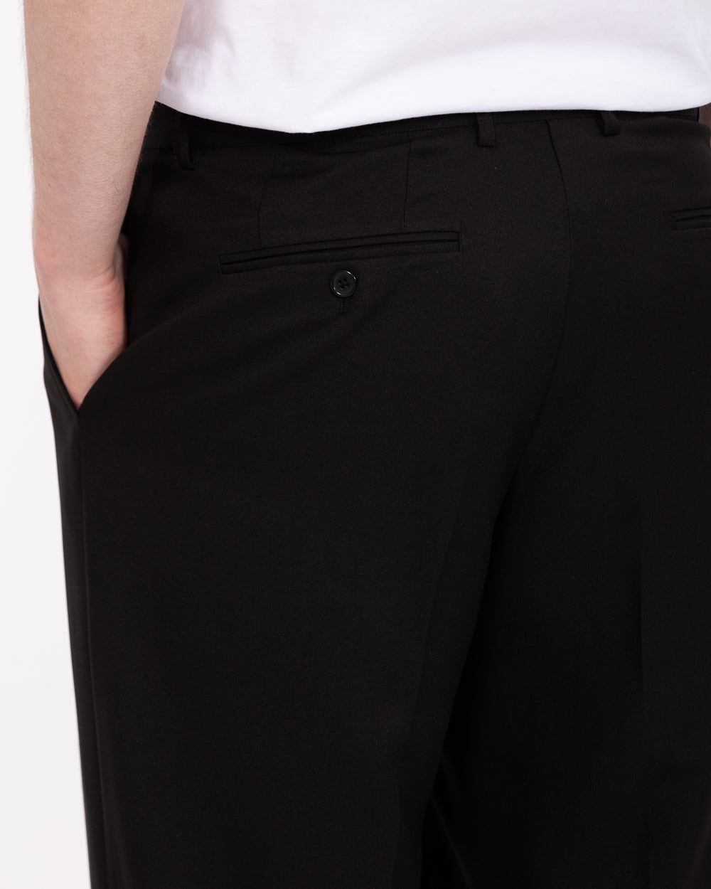2t Saxon Tall Mens Wide Leg Trousers (black) | Tall Mens Clothing