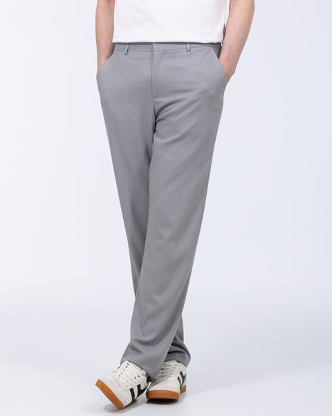 2t Ellis Tall Mens Linen Look Trousers (light grey) | Tall Mens