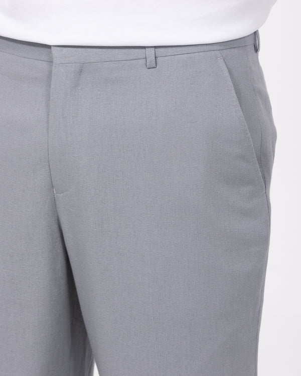 2t Ellis Tall Regular Fit Linen Look Trousers (light grey)