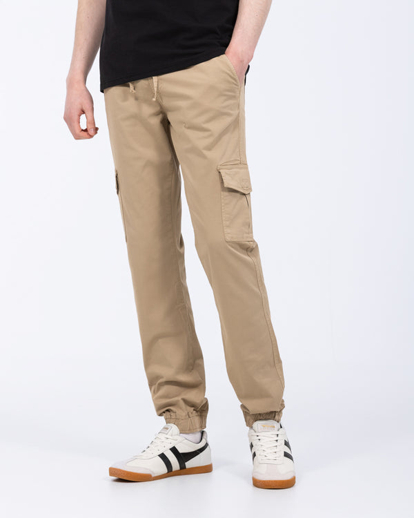2t Fabio Regular Fit Tall Stretch Cargo Trousers (beige)