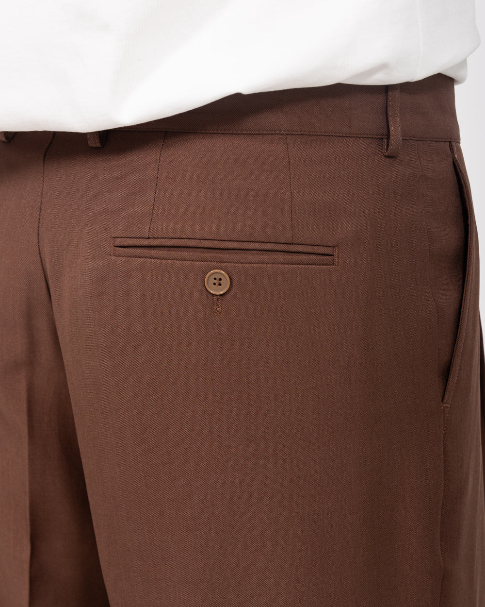 2t Saxon Tall Mens Wide Leg Pleated Trousers (chocolate) | Tall