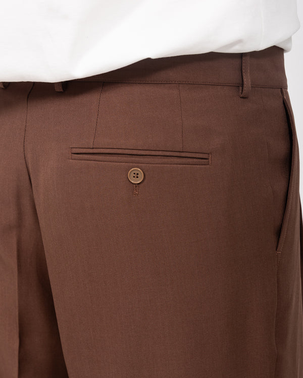 2t Saxon Tall Wide Leg Pleated Trousers (chocolate)