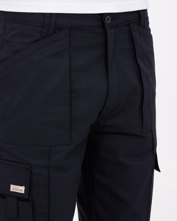 Ed Baxter Multi Pocket Tall Workwear Trousers (navy)
