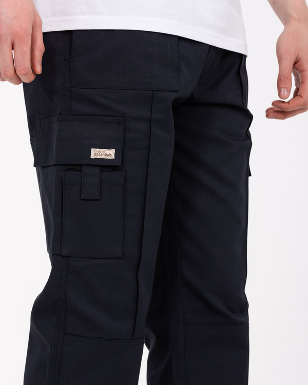 Ed Baxter Multi Pocket Tall Workwear Trousers (navy)