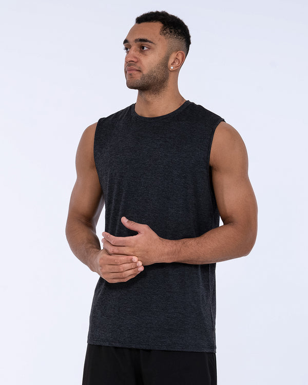 Parell Evolve Tall Sleeveless Spacedye Training Top (black)