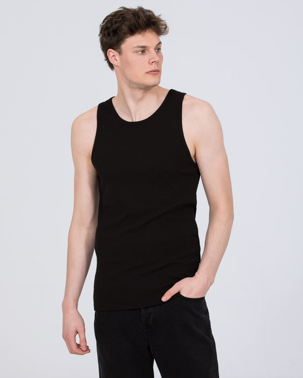 2t Tall Ribbed Vest (black)