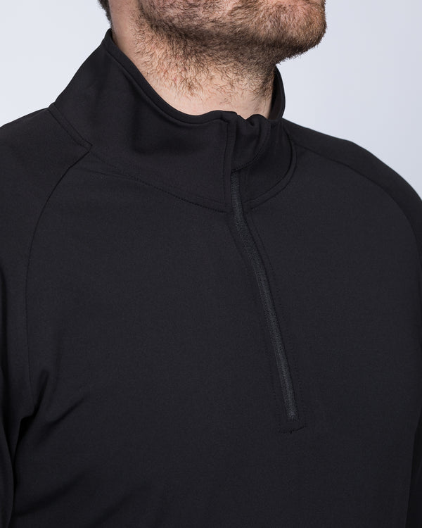 2t Long Sleeve Quarter-Zip Training Top (black)