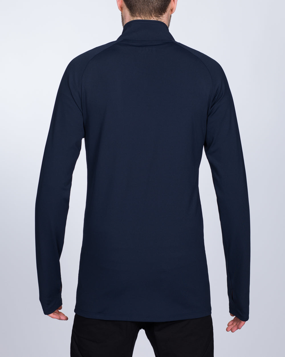 2t Long Sleeve Quarter-Zip Mens Extra Long Baselayer (navy) | Tall