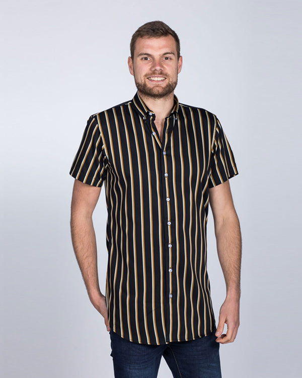 2t Slim Fit Short Sleeve Tall Shirt (black/orange)