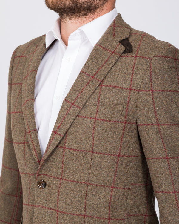 Skopes Slim Fit Tall Aviemore Wool Blend Blazer (olive)