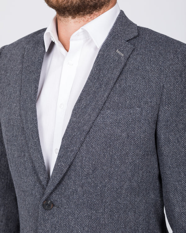 Skopes Slim Fit Tall Gisburn Herringbone Blazer (charcoal)