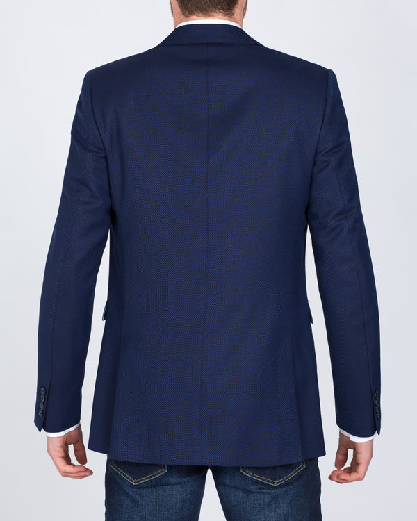 Skopes Slim Fit Tall Ralph Basket Weave Blazer (navy)