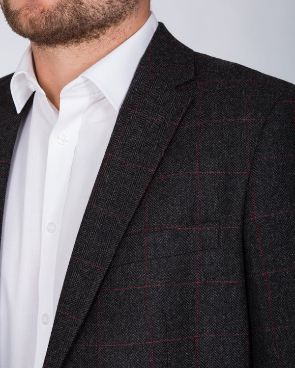 Skopes Slim Fit Tall Tweed Blazer (charcoal)