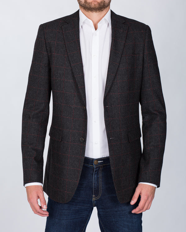 Skopes Slim Fit Tall Tweed Blazer (charcoal)