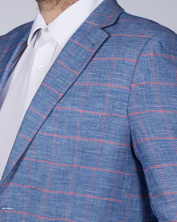 Skopes McIlroy Tall Blazer (pale blue check)