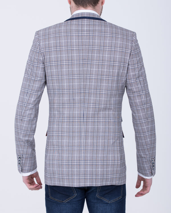 Skopes Whittington Tall Checked Blazer (stone/navy)