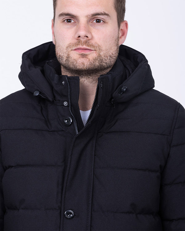 Cabano Tall Fleece Lined Puffer Jacket (black)