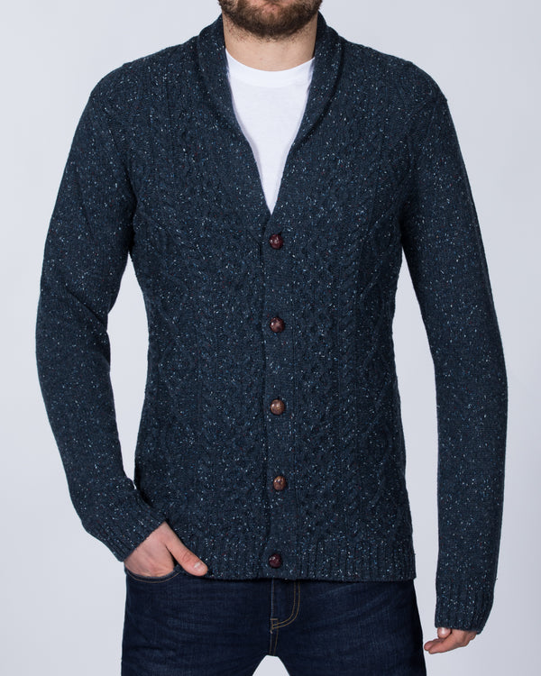 2t Lambswool Tall Cardigan (indigo)