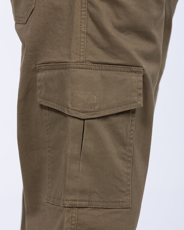 2t Fabio Regular Fit Tall Stretch Cargo Trousers (khaki)