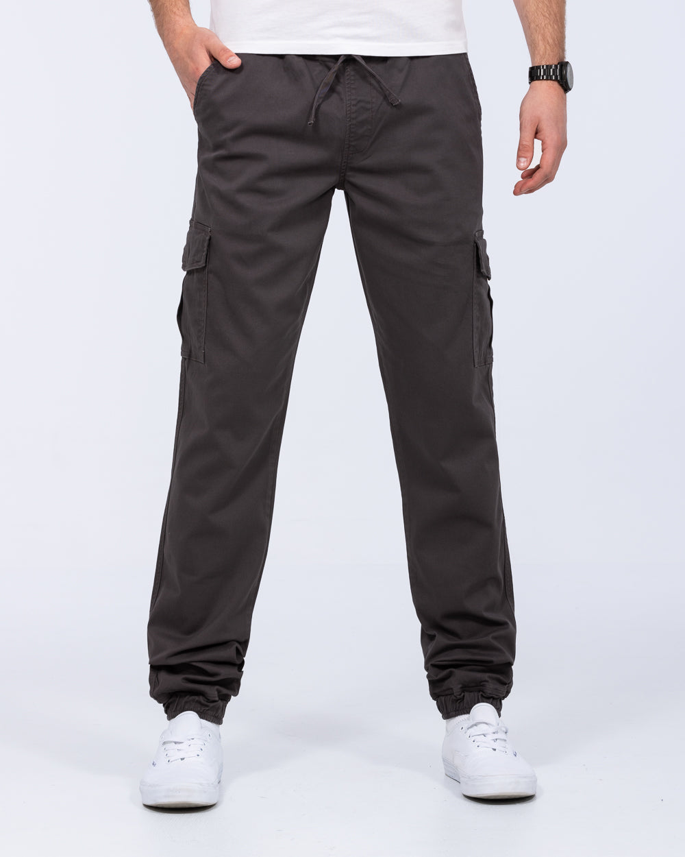 2t Fabio Regular Fit Tall Mens Extra Long Stretch Cargo Trousers