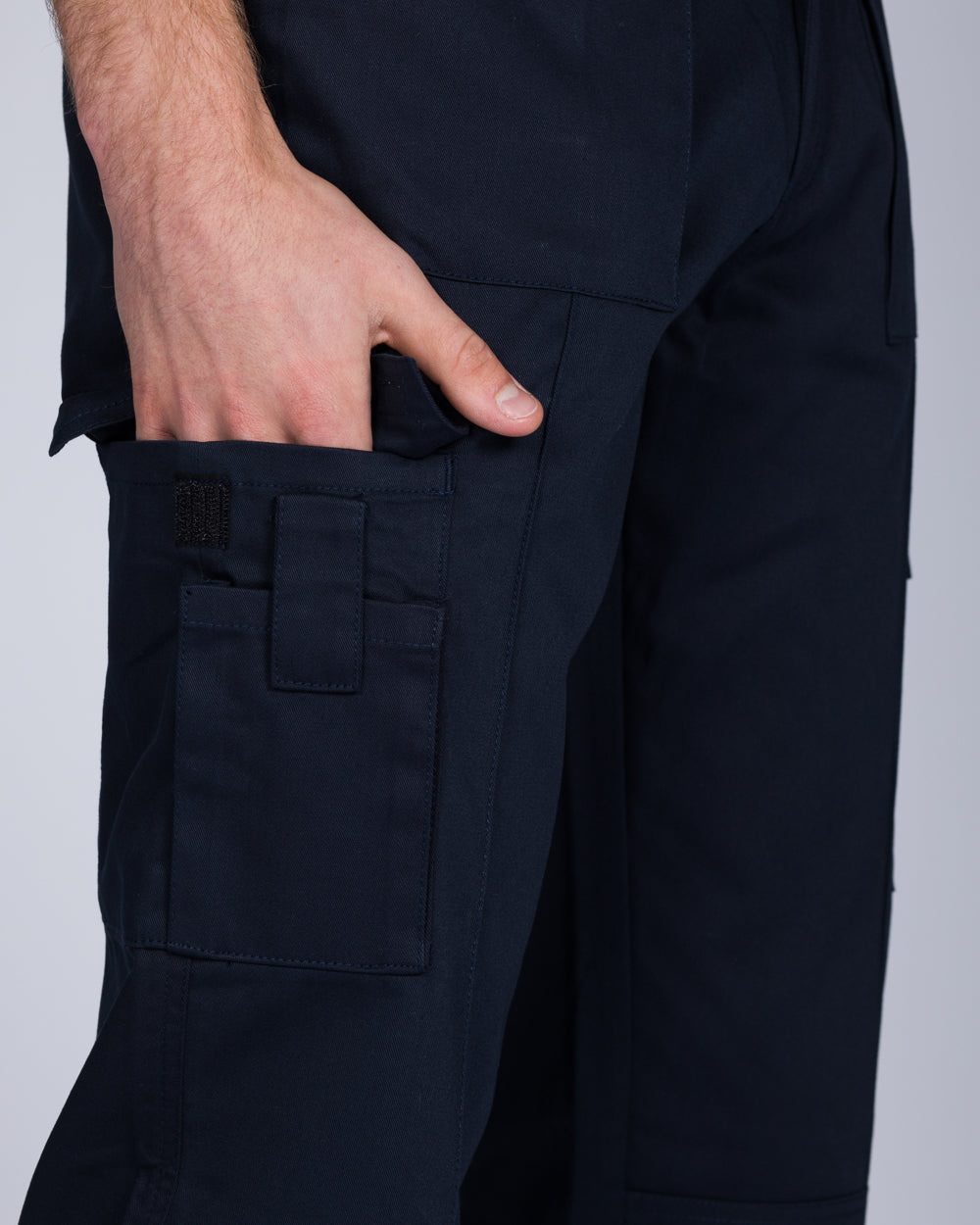 Ed Baxter Multi Pocket Tall Workwear Trousers (navy)