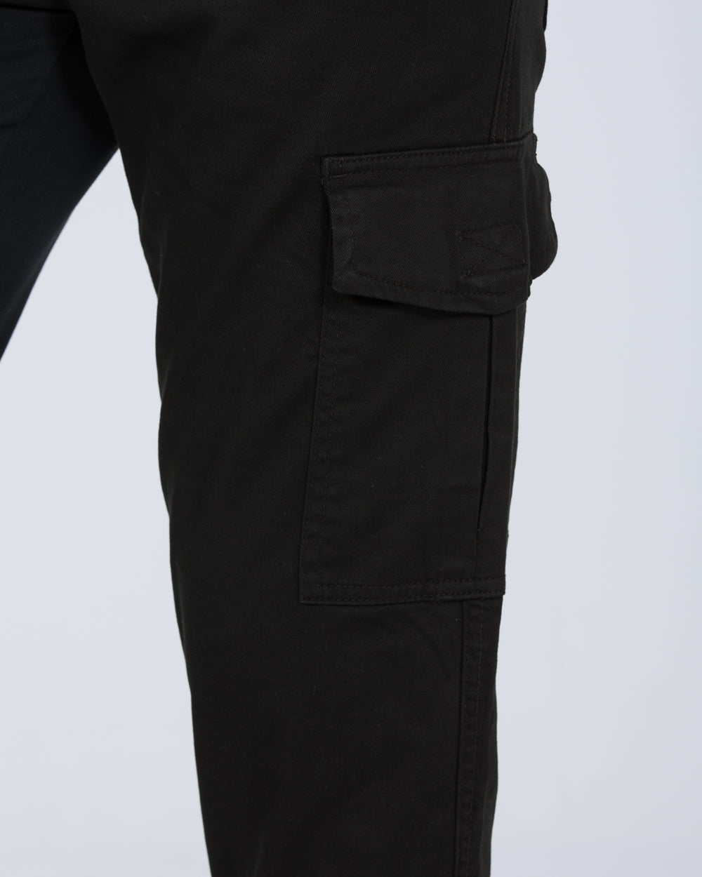 2t Dean Slim Fit Tall Stretch Cargo Trousers (black)