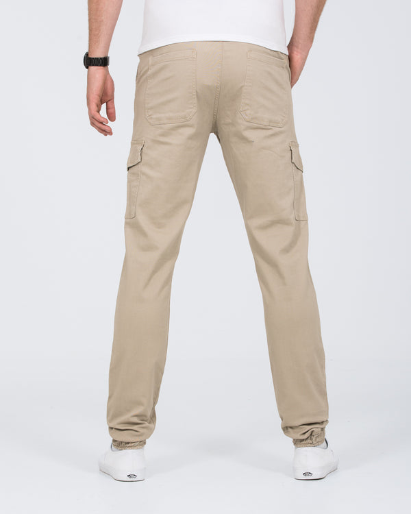 2t Dean Slim Fit Tall Stretch Cargo Trousers (clay)