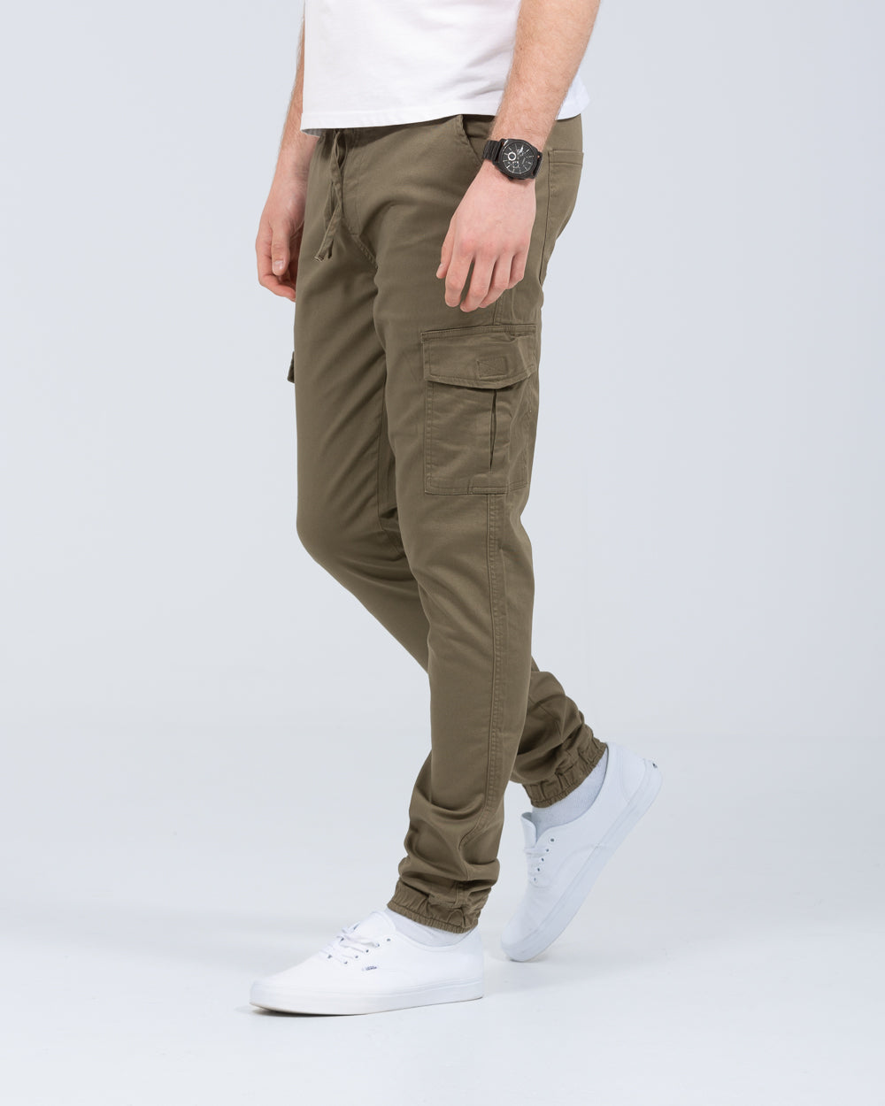 2t Dean Slim Fit Tall Stretch Cargo Trousers (khaki)