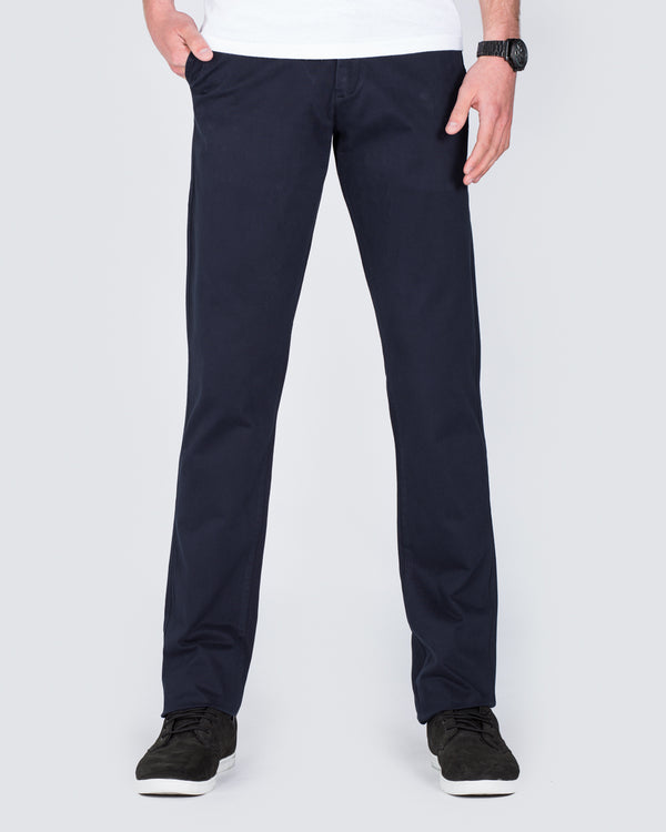 Ed Baxter Regular Fit Stretch Chinos (navy)