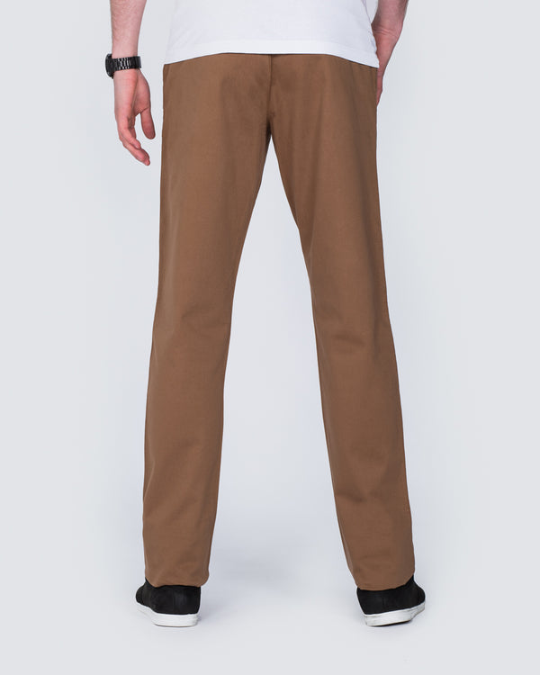 Ed Baxter Regular Fit Stretch Chinos (bronze)