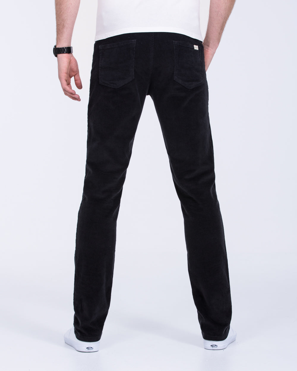 Ed Baxter Slim Fit Tall Cord Jeans (black)