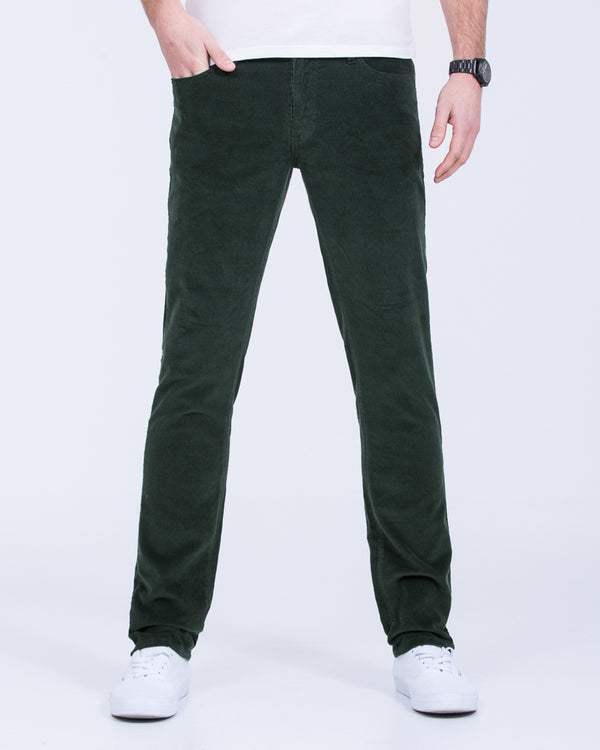 Ed Baxter Slim Fit Tall Cord Jeans (olive)