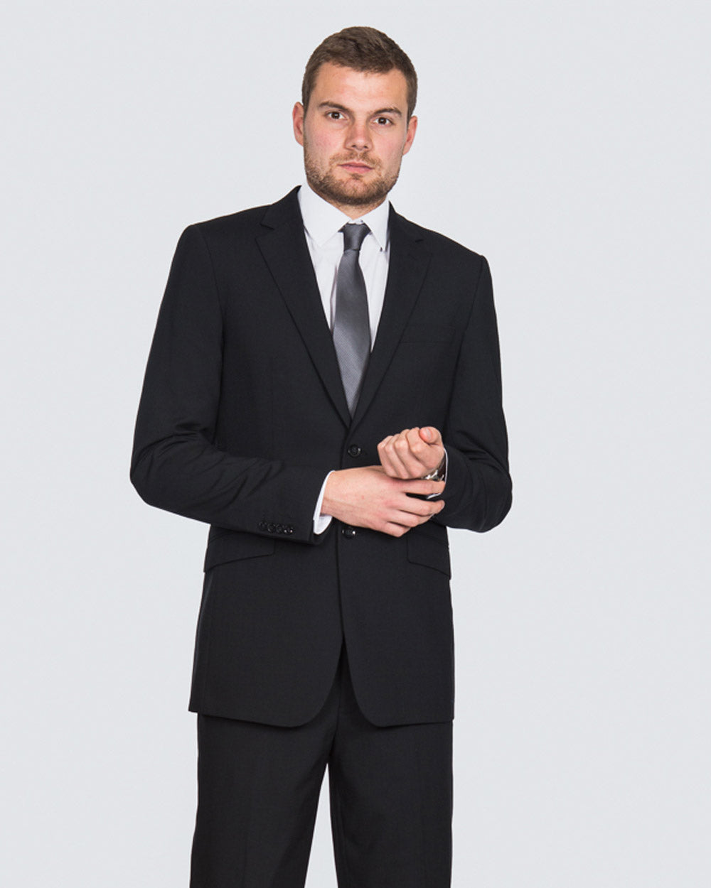 Skopes Regular Fit Wool Tall Suit (black)