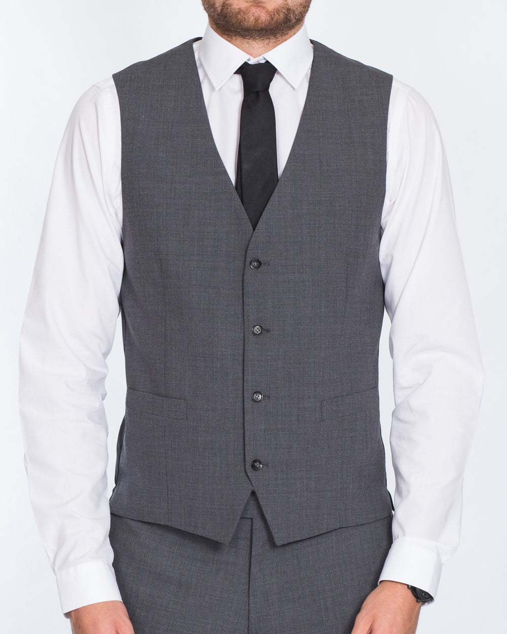 Skopes Regular Fit Wool Tall Suit Waistcoat (grey)