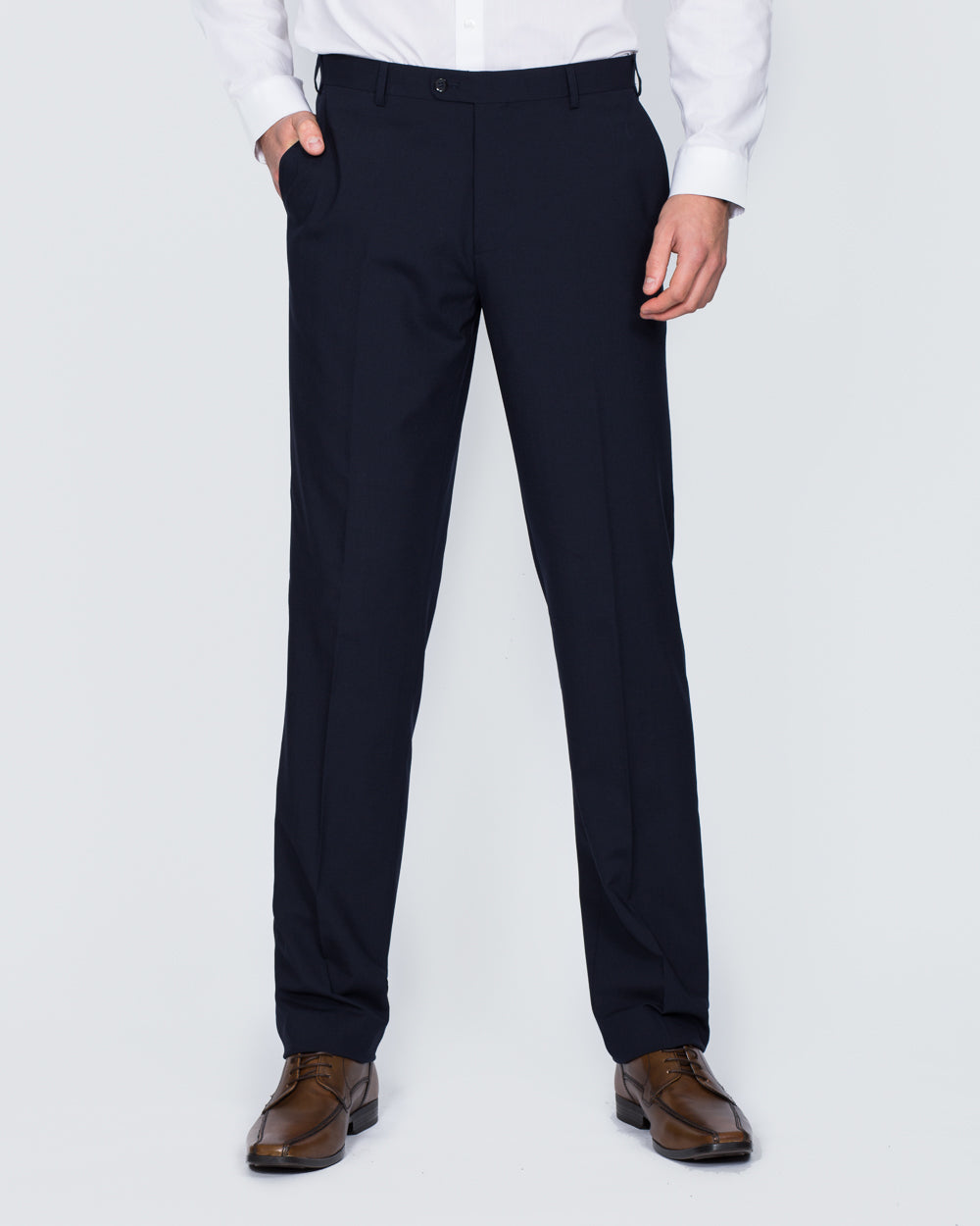Skopes Regular Fit Wool Tall Suit Trousers (navy)