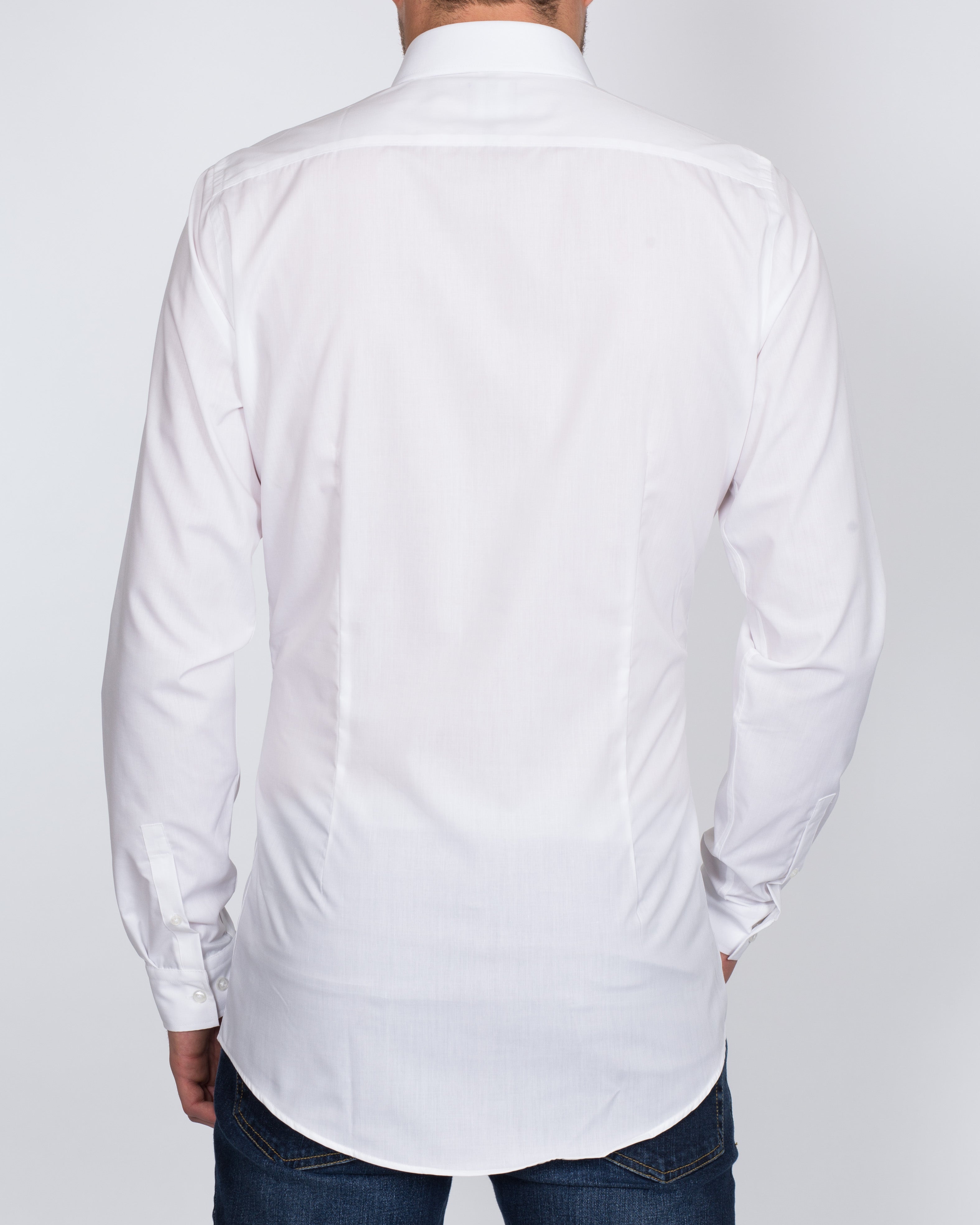 2t Slim Fit Long Sleeve Tall Shirt (white)