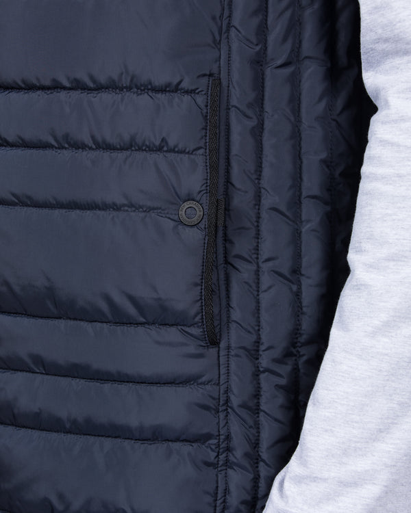 Cabano Tall Quilted Gilet (plain navy)