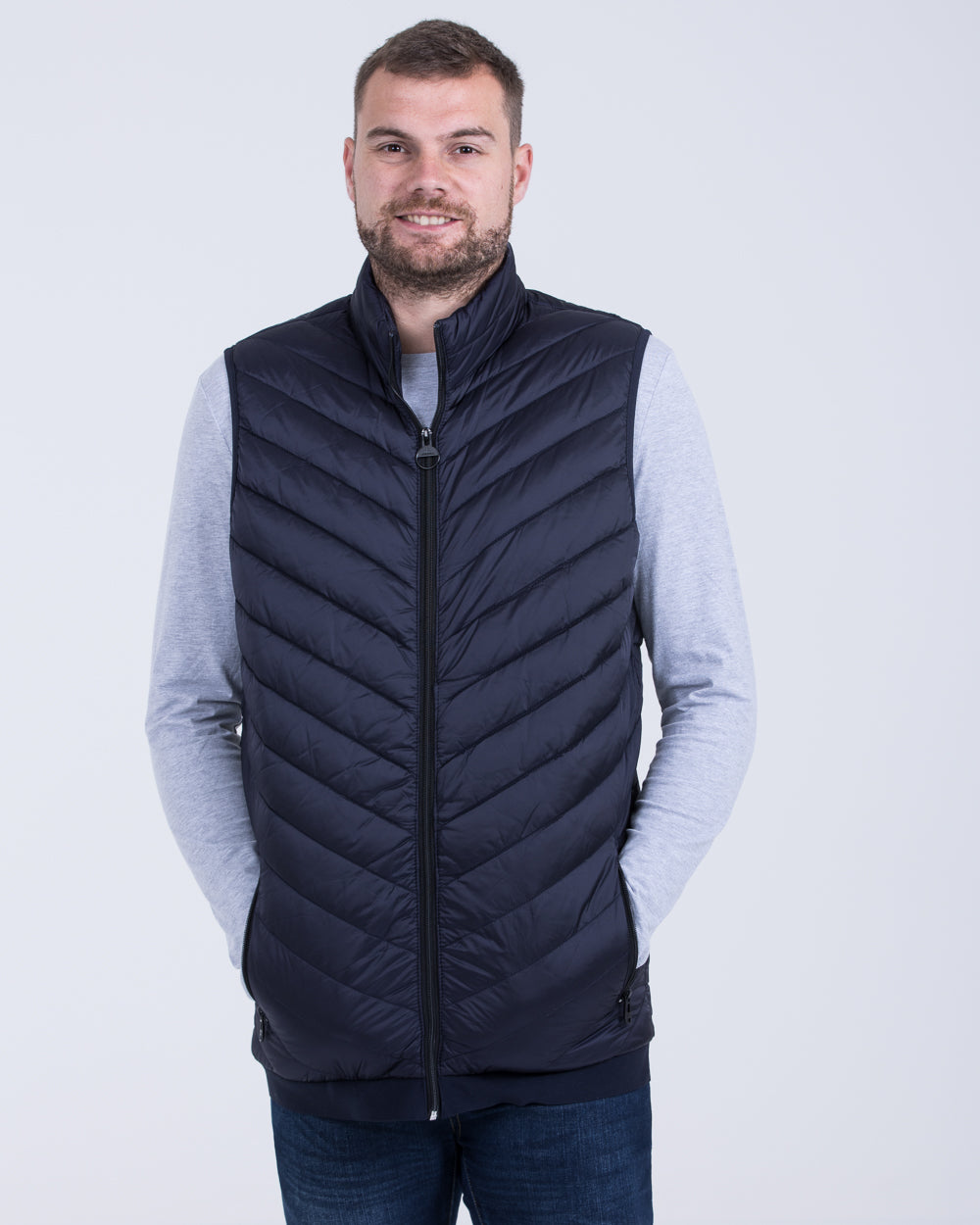 Cabano Tall Quilted Gilet (navy)