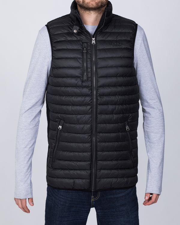 North 56 Tall Quilted Gilet (black)