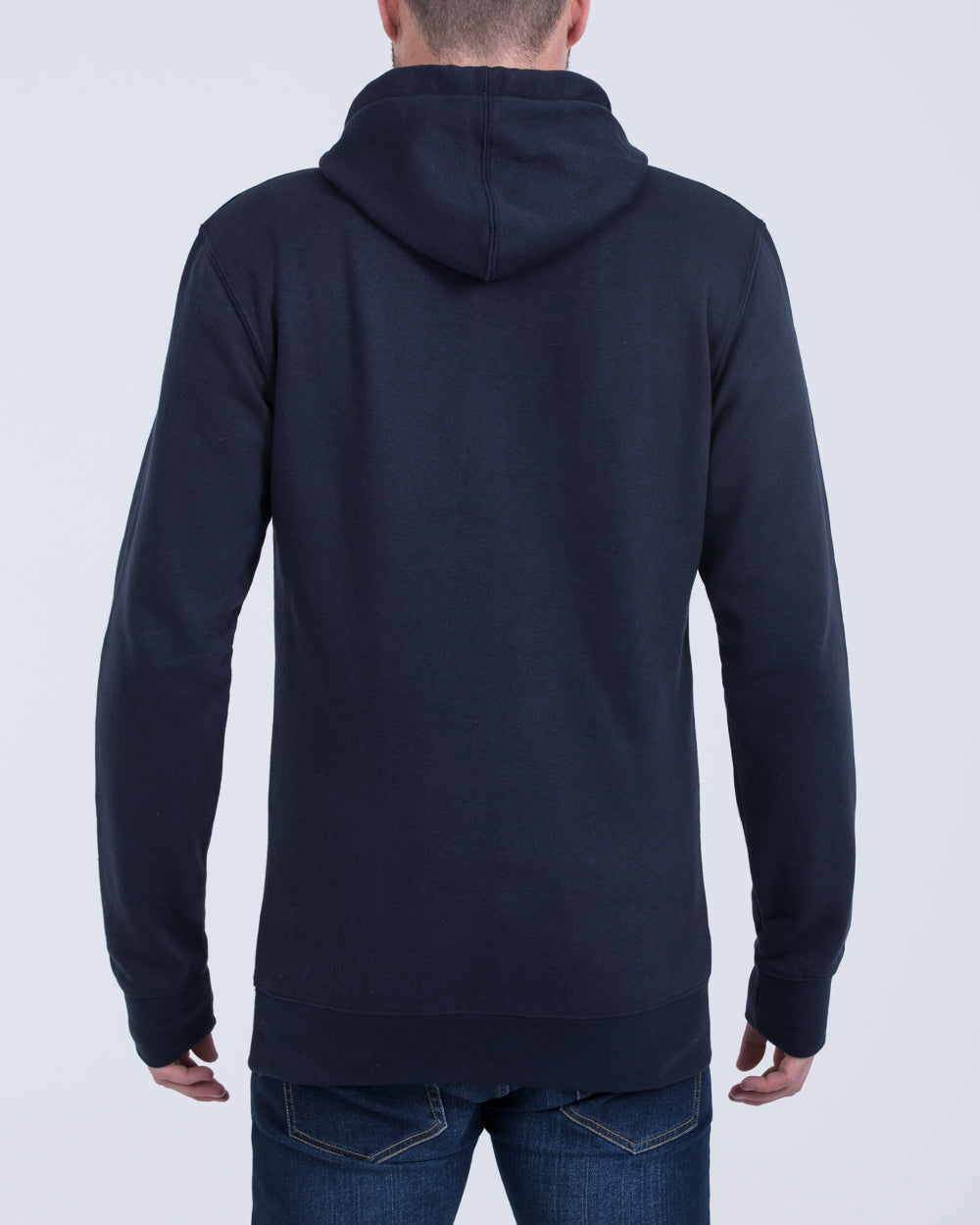 2t Pullover Tall Quarter Button Hoodie (navy)